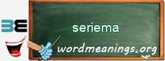 WordMeaning blackboard for seriema